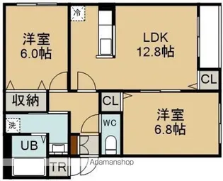ジェルメ吉川町【3階】の間取り